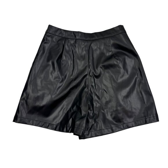 Idem Ditto Ruth Faux/Vegan Leather High-Waisted Shorts Women's Size Small - Picture 2 of 4